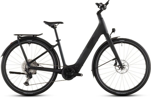 Cube KATHMANDU HYBRID C:62 SLX 400X LIQUIDBLACK/BLUEDUS 12 versnellingen met Schijfrem met hydraulische bediening
